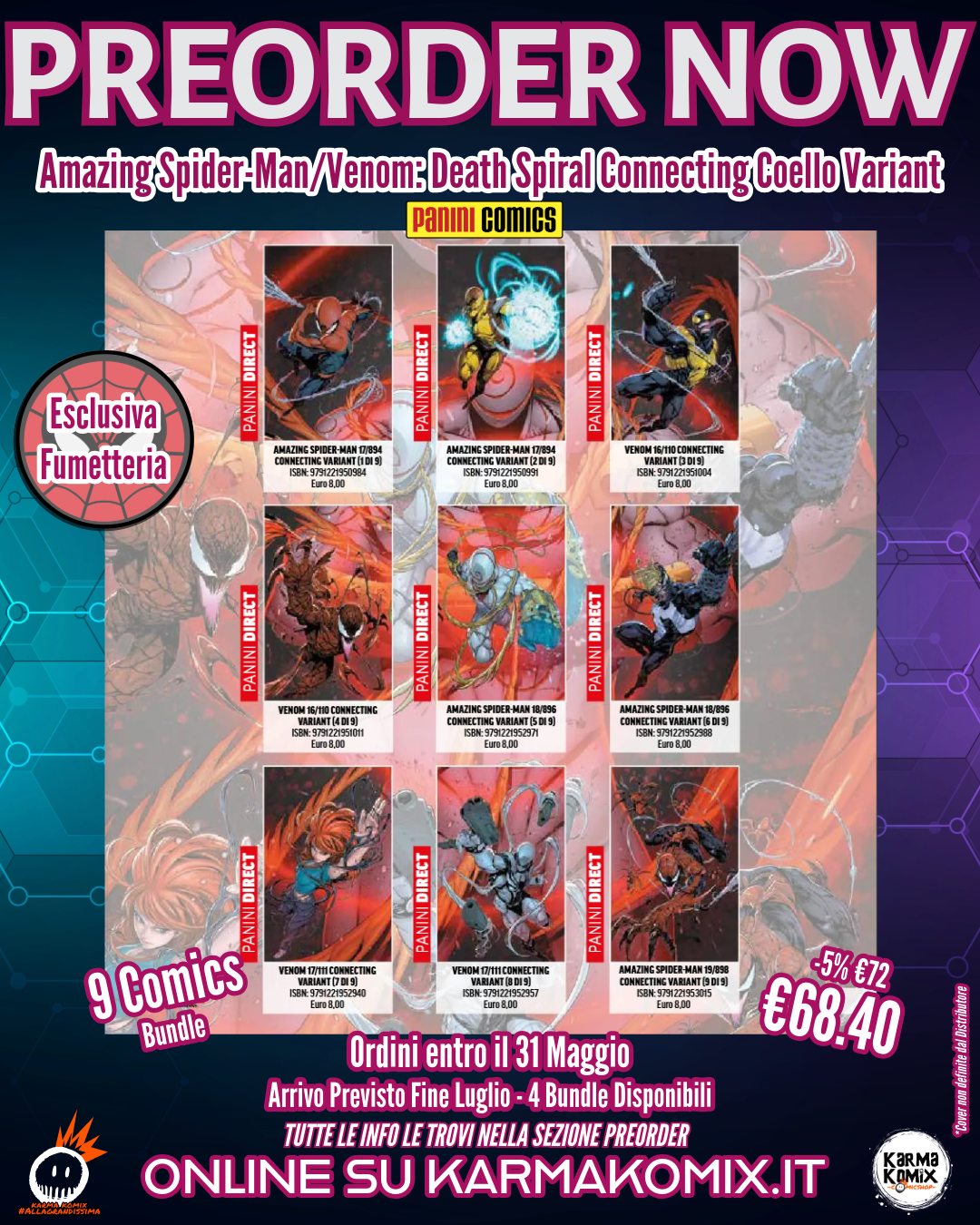 Amazing Spider-Man/Venom: Death Spiral Connecting Coello Variant