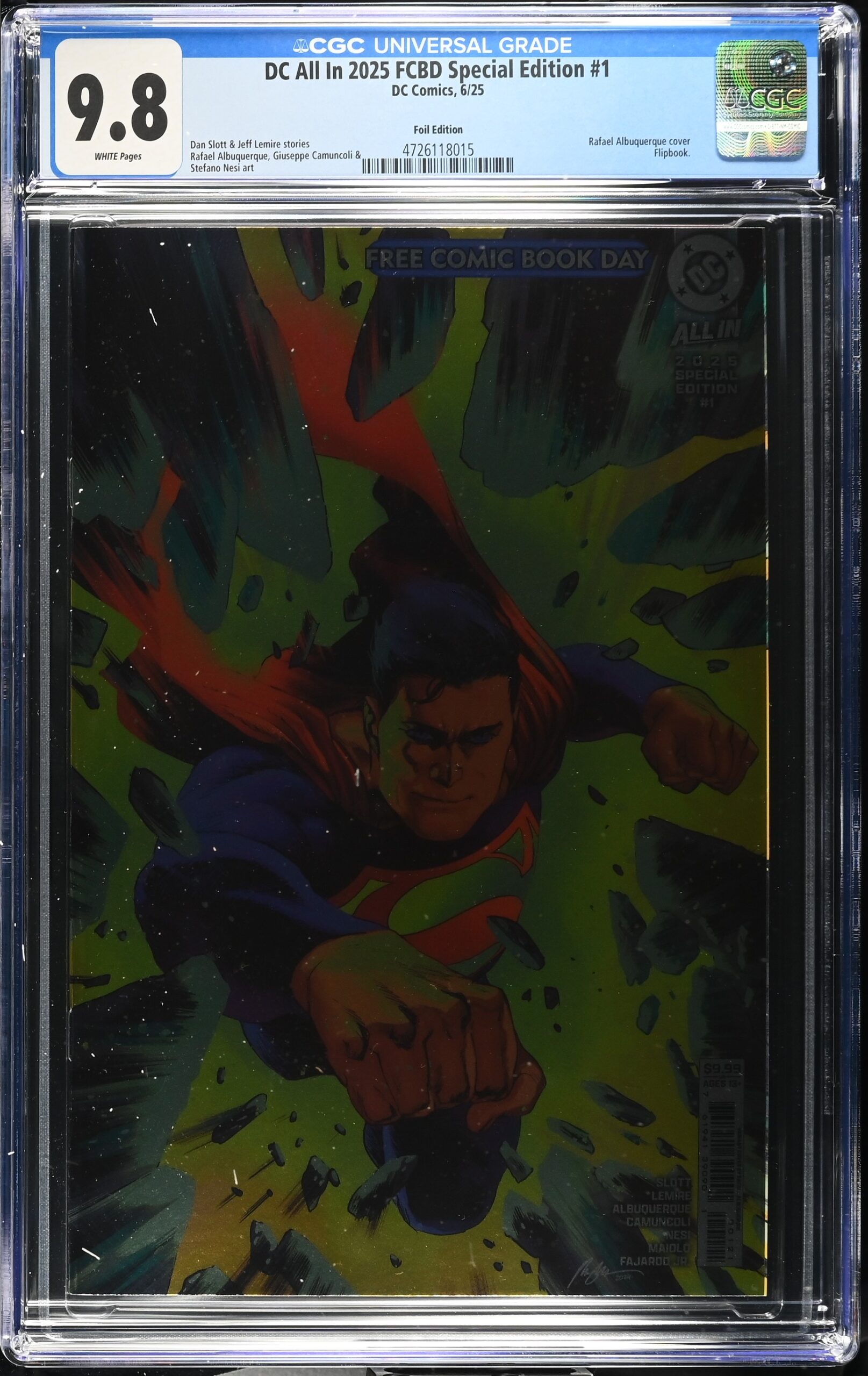CGC 9.8 DC All In 2025 Special Edition #1 Foil Edition